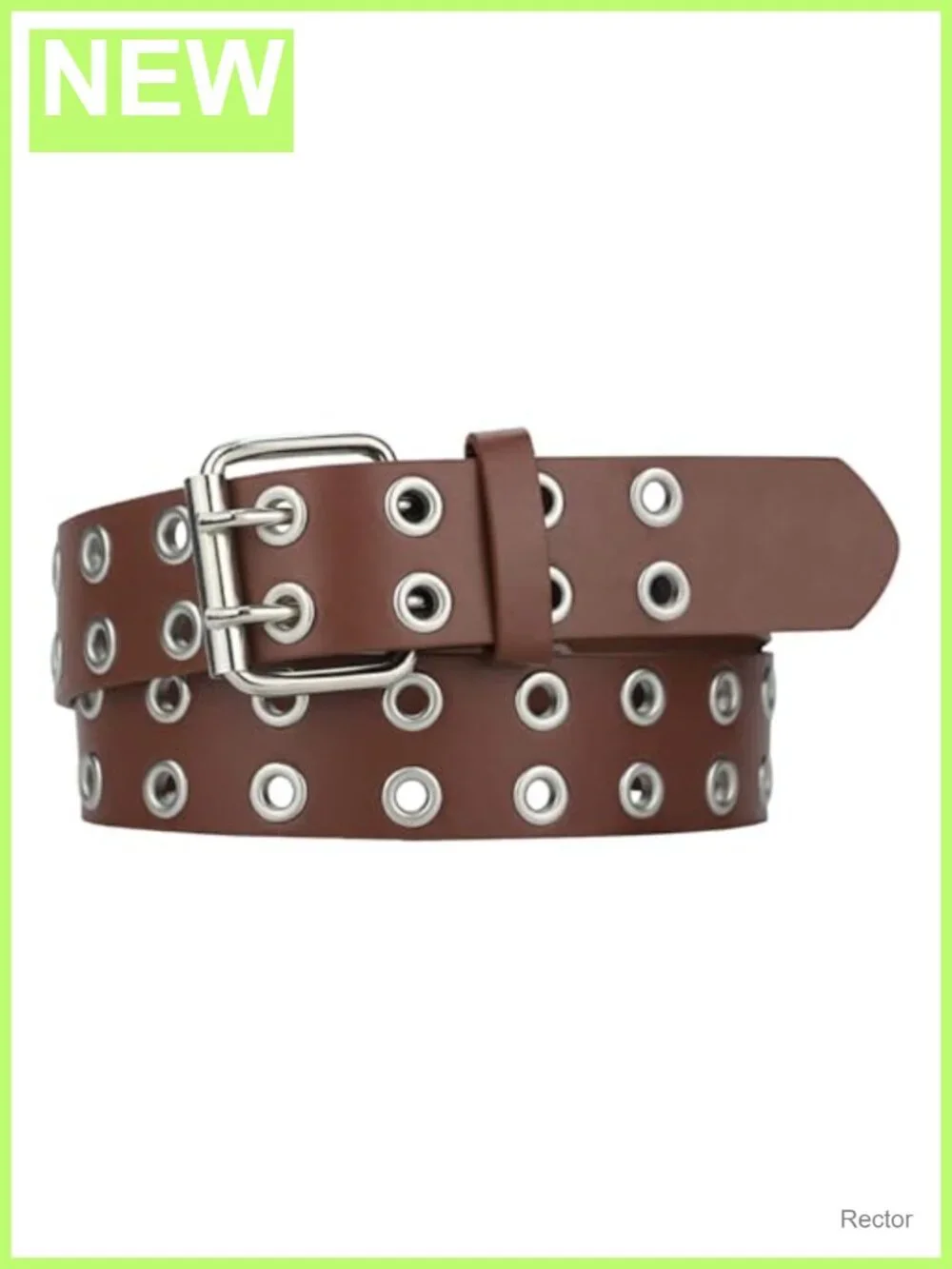 Grommet Studded Faux Leather Belt Punk Goth Unisex